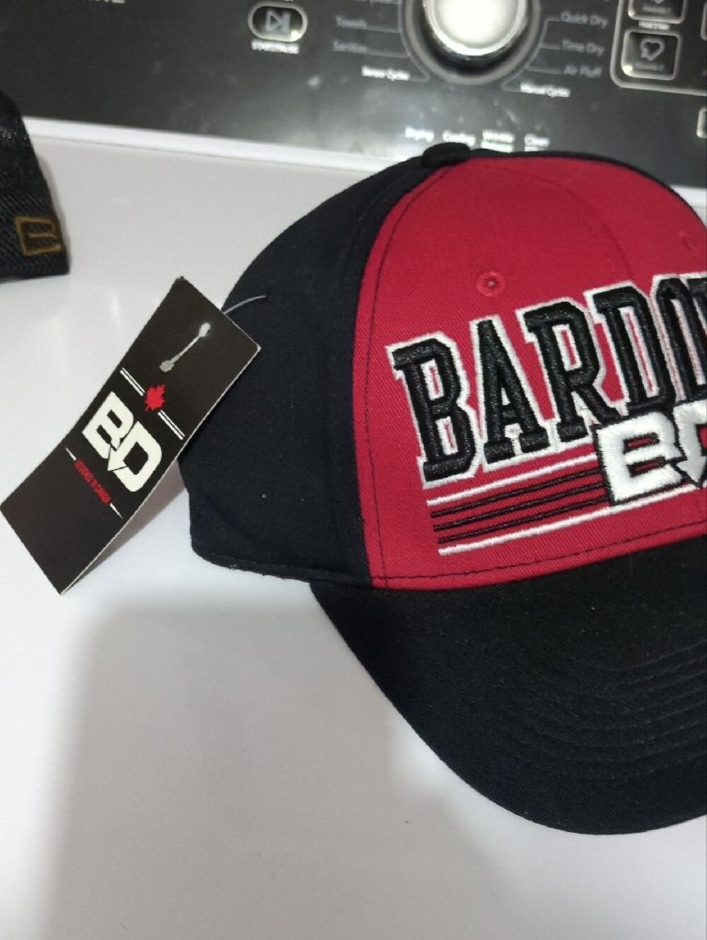 Red & Black Embroidered Baseball Cap - Picture 2 of 4